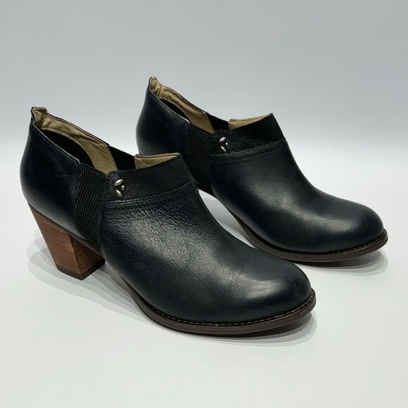 OluKai Ho Oui Women’s Ankle Booties Boots Comfort Shoes Black Leather Size 10 - Picture 2 of 15